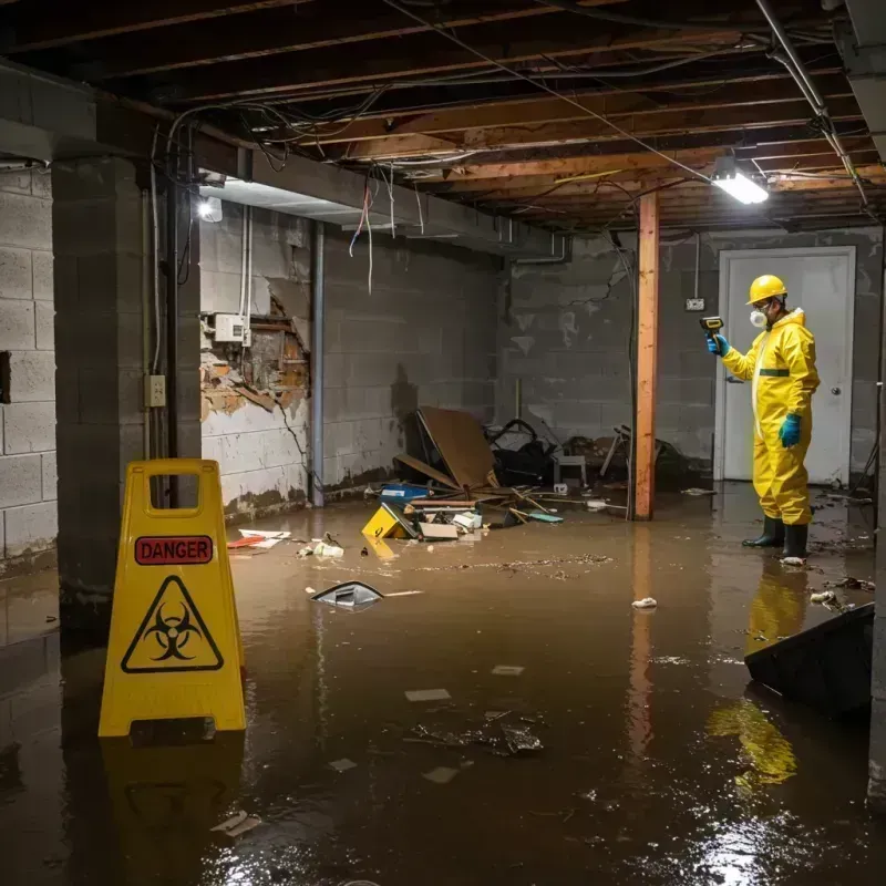 Flooded Basement Electrical Hazard in Gifford, IL Property